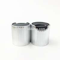 New type brushed aluminum disc top cap 24mm 28mm, press cap for cosmetic package